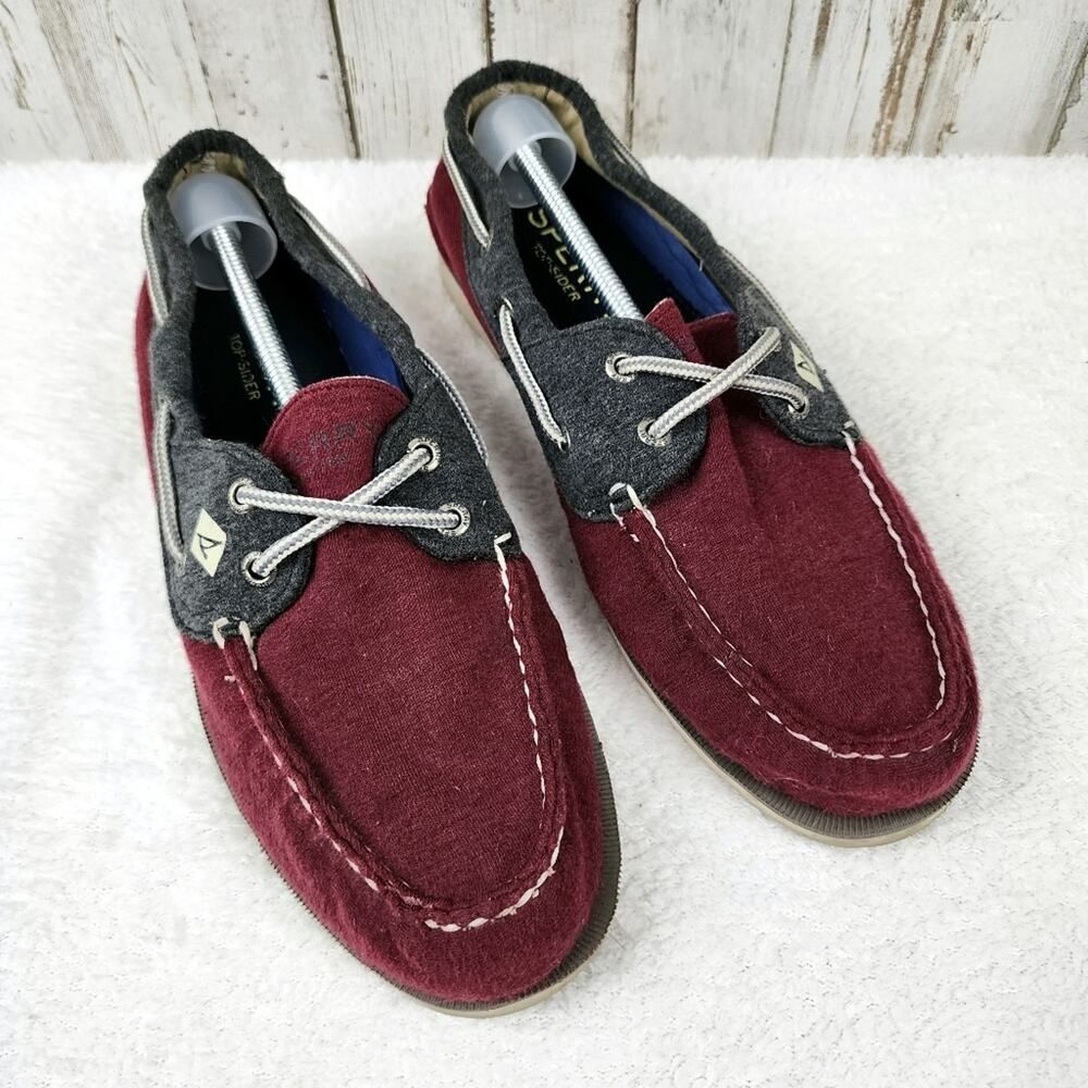 Sperry Boat Shoes Maroon Size 8
